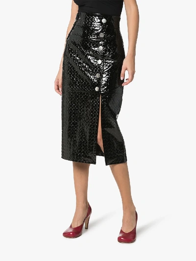 Shop Skiim Lucy Patent Leather Pencil Skirt In Black