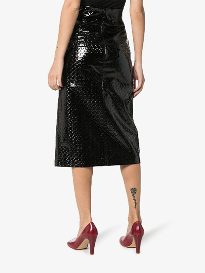 Shop Skiim Lucy Patent Leather Pencil Skirt In Black