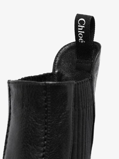 Shop Chloé Black Bea 60 Leather Chelsea Boots