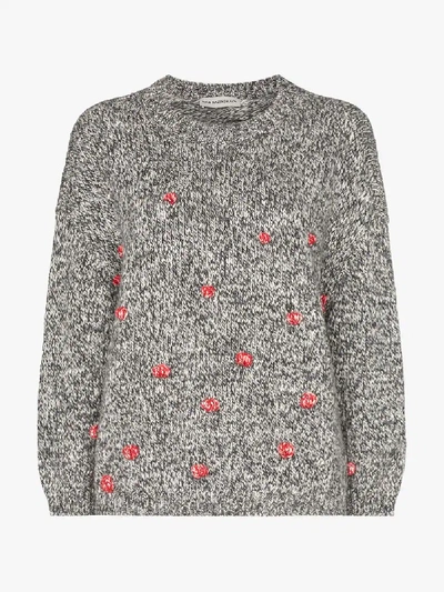 Shop Vika Gazinskaya Bobble Melange Sweater In Grey