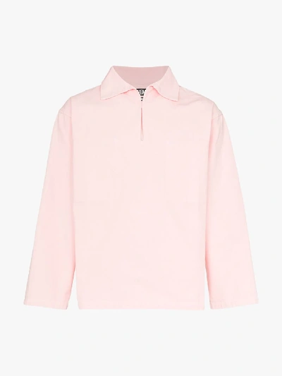 Shop Jacquemus Le Marin Long Sleeve Top In Pink