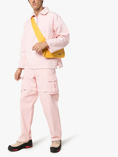 Shop Jacquemus Le Marin Long Sleeve Top In Pink