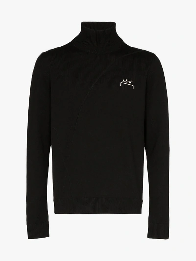 Shop A-cold-wall* Logo Knitted Turtleneck Sweater In Black