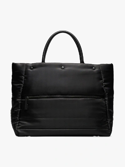 Shop A-cold-wall* Black Logo Padded Tote Bag