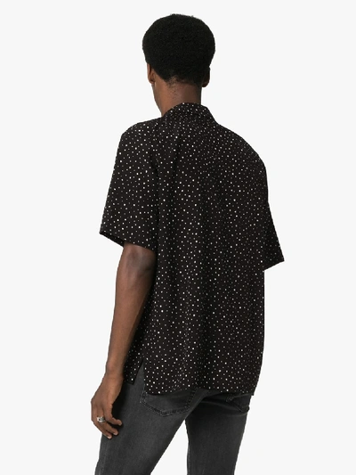 Shop Saint Laurent Spotted Bowling-style Shirt In Black