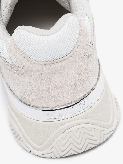 Shop Mallet Footwear White Lurus Suede Sneakers In Neutrals