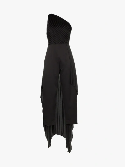 Shop Solace London Winnie One Shoulder Jumpsuit In Black