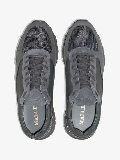 Shop Mallet Footwear Grey Popham Low Top Sneakers