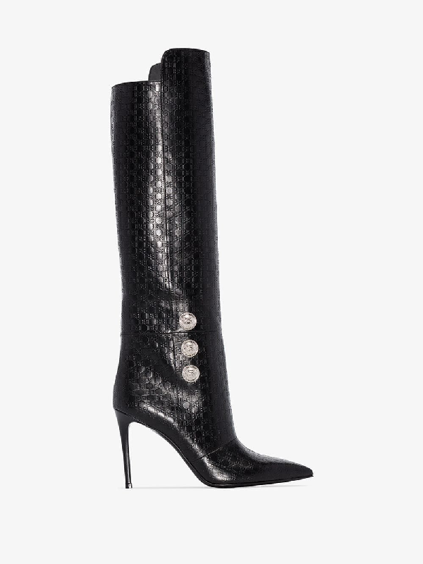 balmain knee high boots