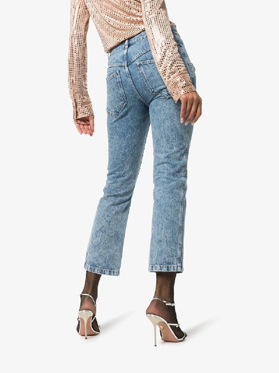 Shop Isabel Marant Étoile Notty Panelled Cropped Jeans In Blue