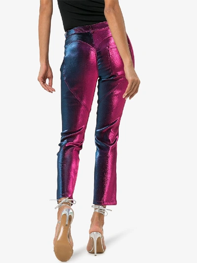 Shop Area Two Tone Straight Leg Trousers In Pink