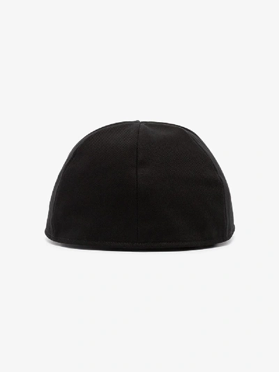 Shop Raf Simons Black Double Strap Cap