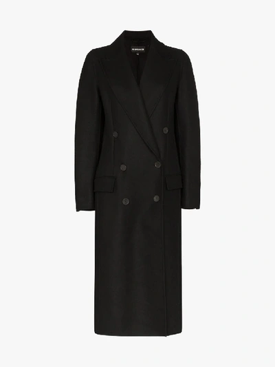 Shop Ann Demeulemeester Wool And Cashmere Collared Coat In Black
