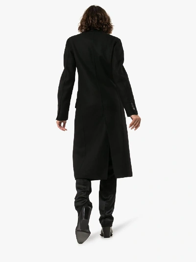 Shop Ann Demeulemeester Wool And Cashmere Collared Coat In Black