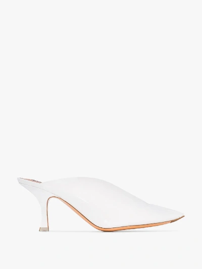 Shop Y/project White 90 Deep Vamp Leather Mules