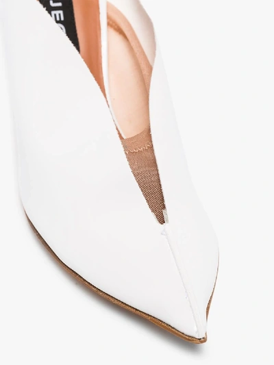 Shop Y/project White 90 Deep Vamp Leather Mules