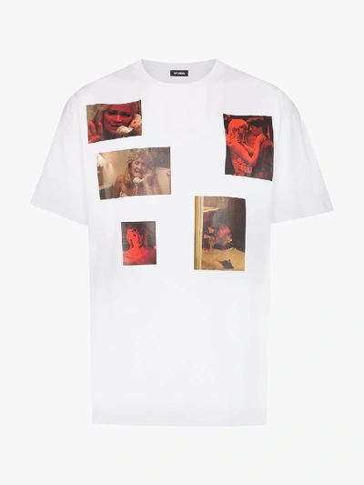 Shop Raf Simons Photograph Print Cotton T-shirt In White