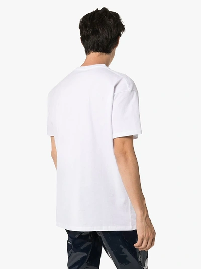 Shop Raf Simons Photograph Print Cotton T-shirt In White