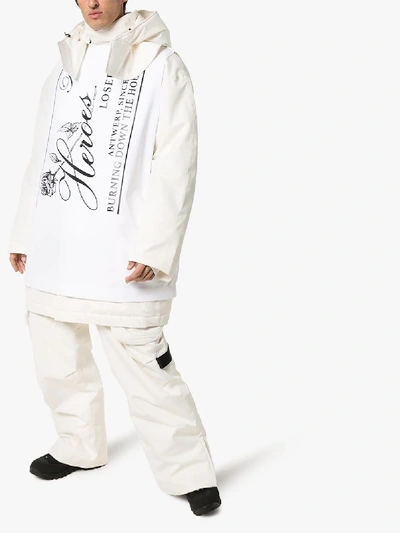 Shop Raf Simons X Templa Oversized Printed Tank Top In White