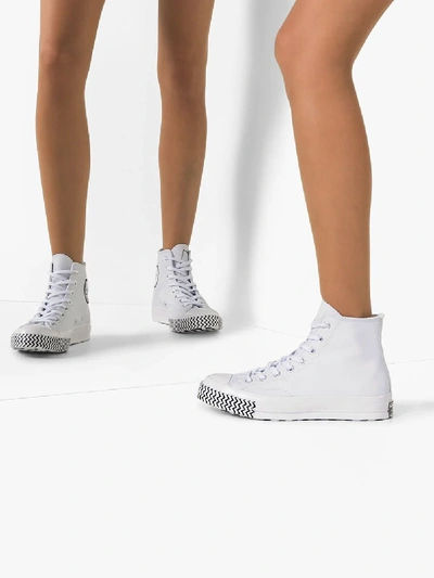 Shop Converse White 70 Mission High Top Sneakers