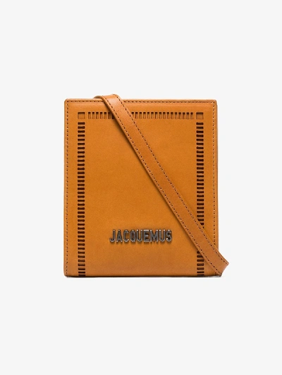 Shop Jacquemus Brown Le Gadjo Leather Shoulder Bag