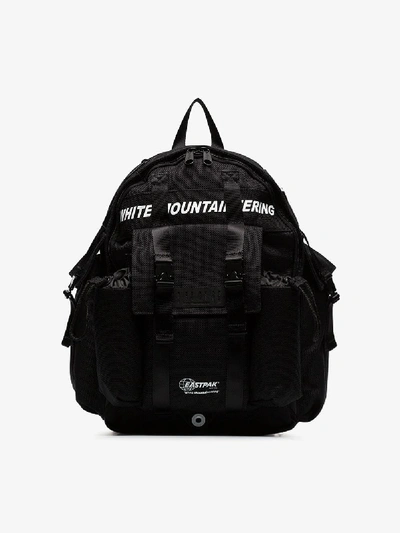 Shop Eastpak X White Mountaineering Black Logo Print Backpack