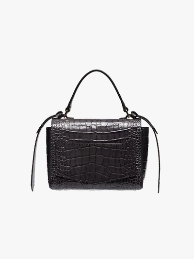 Shop Givenchy Grey Eden Mini Leather Shoulder Bag