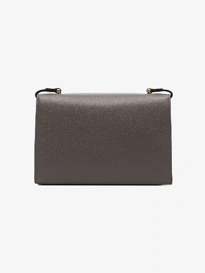 Shop Gucci Grey Small Zumi Leather Shoulder Bag