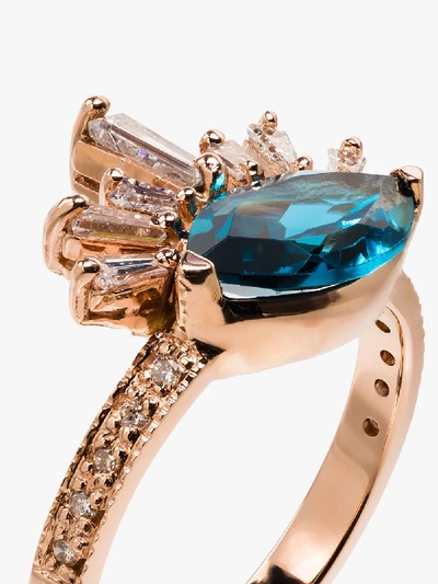 Shop Jacquie Aiche 14k Rose Gold Burst Topaz Diamond Ring