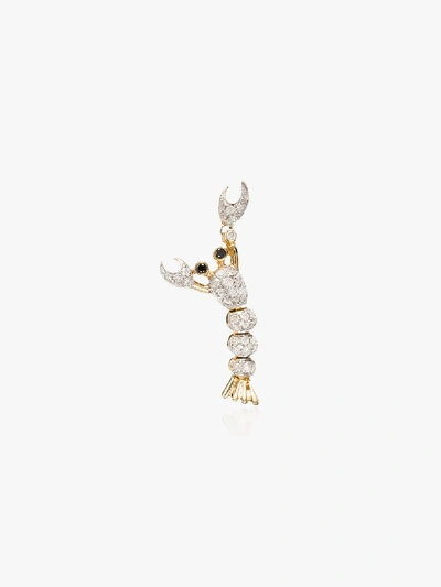 Shop Yvonne Léon 18k Yellow Gold Lobster Diamond Earring