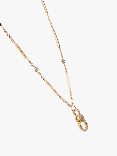 Shop Jacquie Aiche 14k Yellow Gold Bar Chain Diamond Charm Necklace