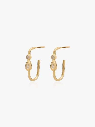 Shop Jacquie Aiche 14k Yellow Gold Teardrop Diamond Earrings