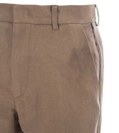 Shop Maison Flaneur Cropped Pant In Brown