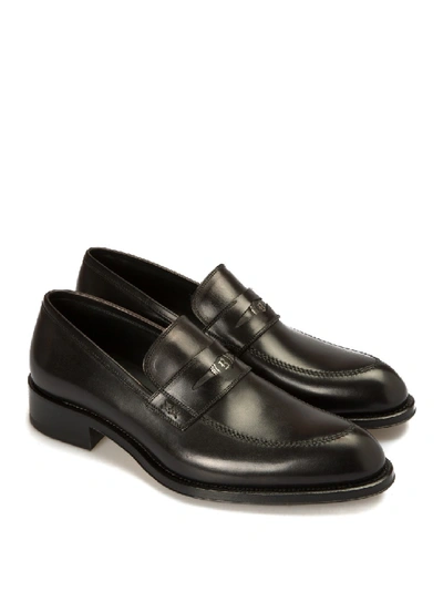 Shop Brioni Classic Moccasin In Black