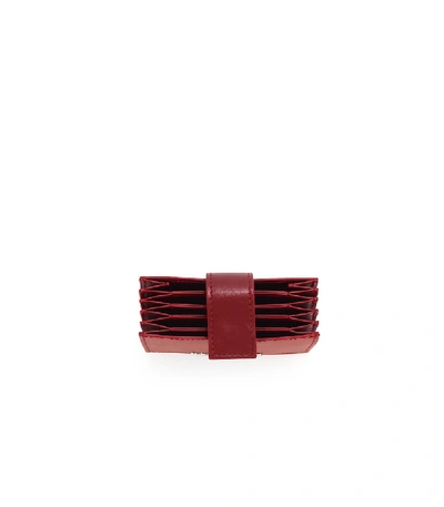 Shop Dsquared2 Bicolor Accordion Card Holder In Red