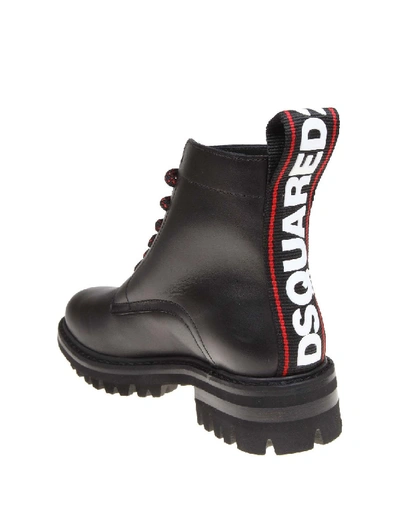 Shop Dsquared2 Anfibio In Leather Color Black