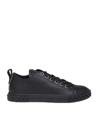 Shop Giuseppe Zanotti Sneakers Blabber In Black Leather