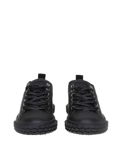 Shop Giuseppe Zanotti Sneakers Blabber In Black Leather