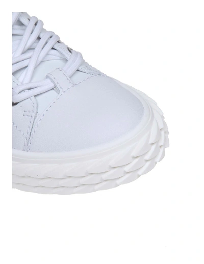 Shop Giuseppe Zanotti Boots Sneakers Blabber Leather White Color