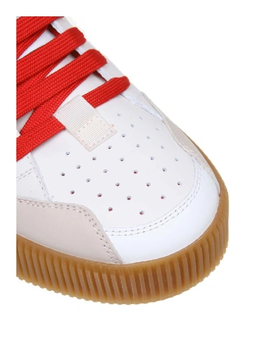 Shop Dolce & Gabbana Miami Sneakers In Fabric And Nappaired Calfskin In White