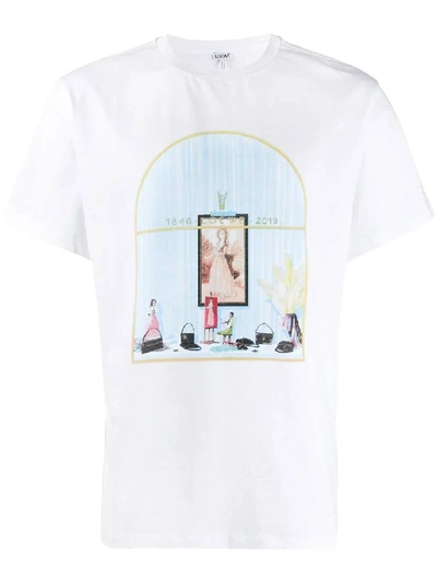 Shop Loewe White Men's Window Painting T-shirt