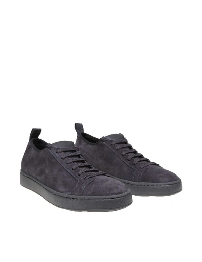 Shop Santoni Sneakers Lace-up In Suede In Grey