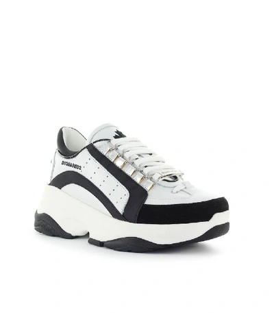 Shop Dsquared2 Bumpy 551 White Black Sneaker