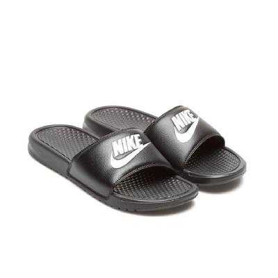 Shop Nike Benassi Jdi Slippers In Grey
