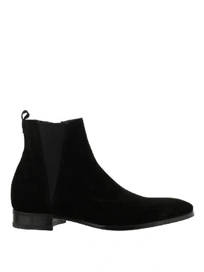 Shop Dolce & Gabbana Beatles Suede Ankle Boots In Black