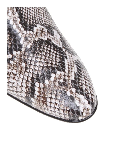 Shop Giuseppe Zanotti Doreen Leather Boot With Python Print In Grey