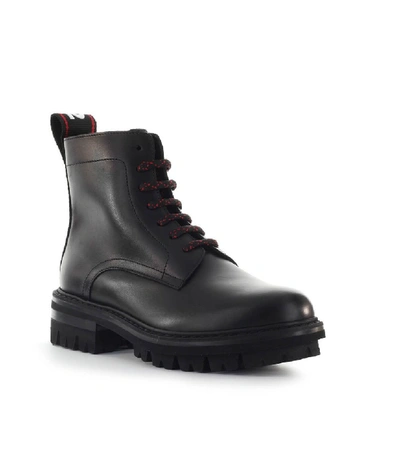 Shop Dsquared2 Evolution Tape Black Leather Boot