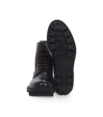 Shop Dsquared2 Evolution Tape Black Leather Boot