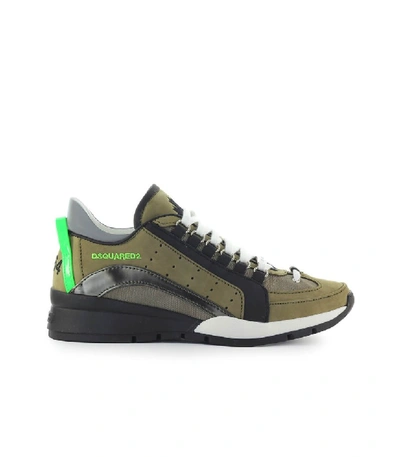 Shop Dsquared2 Khaki Anthracite 551 Sneaker In Grey