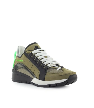 Shop Dsquared2 Khaki Anthracite 551 Sneaker In Grey